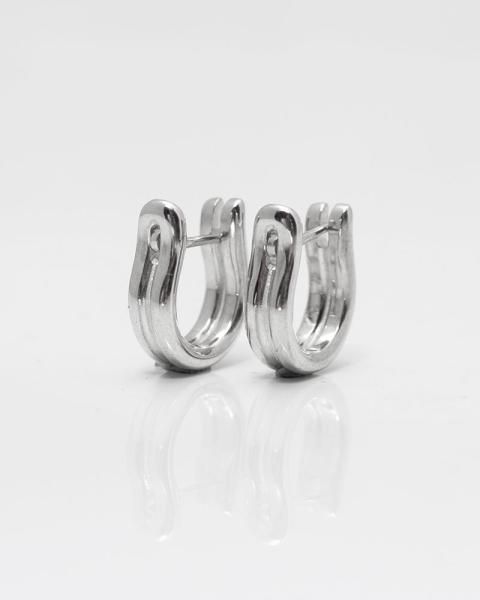 INO. double loop-line small pierce pair<br>