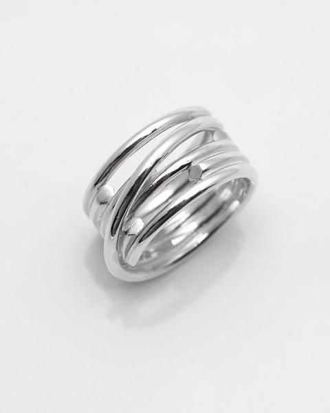 INO. loop-line silver ring wide<br>