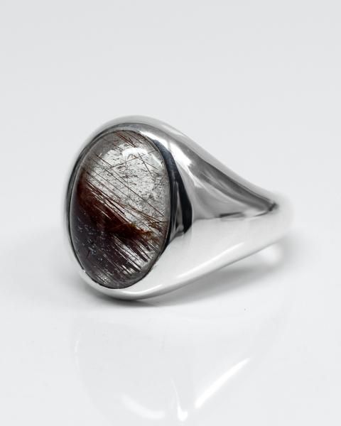 One-Off Trad <br>rutile quartz ring<br>