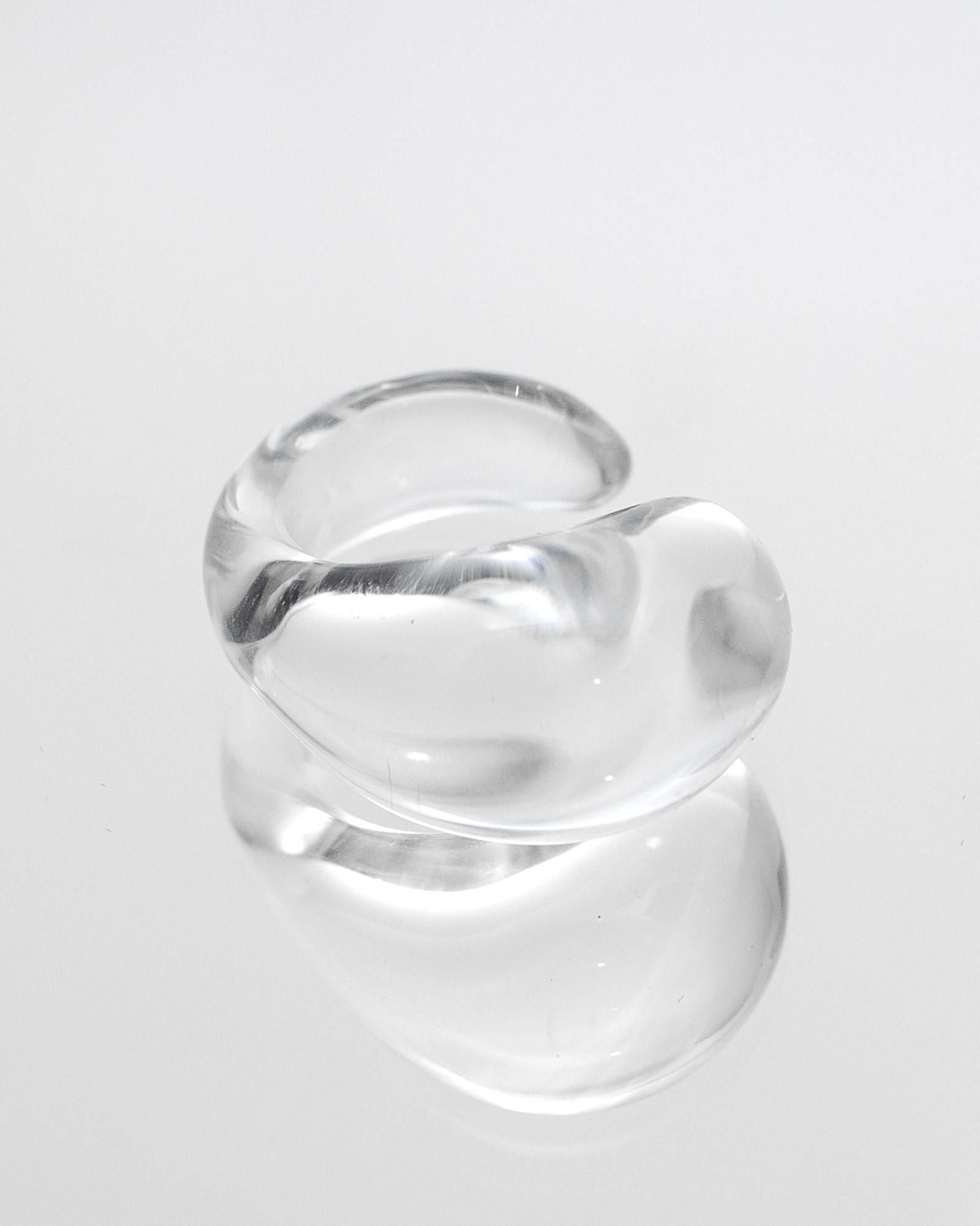 atさま専用　ガラスリング shisui/シスイ ガラスリング moment glass ring wrap/clear