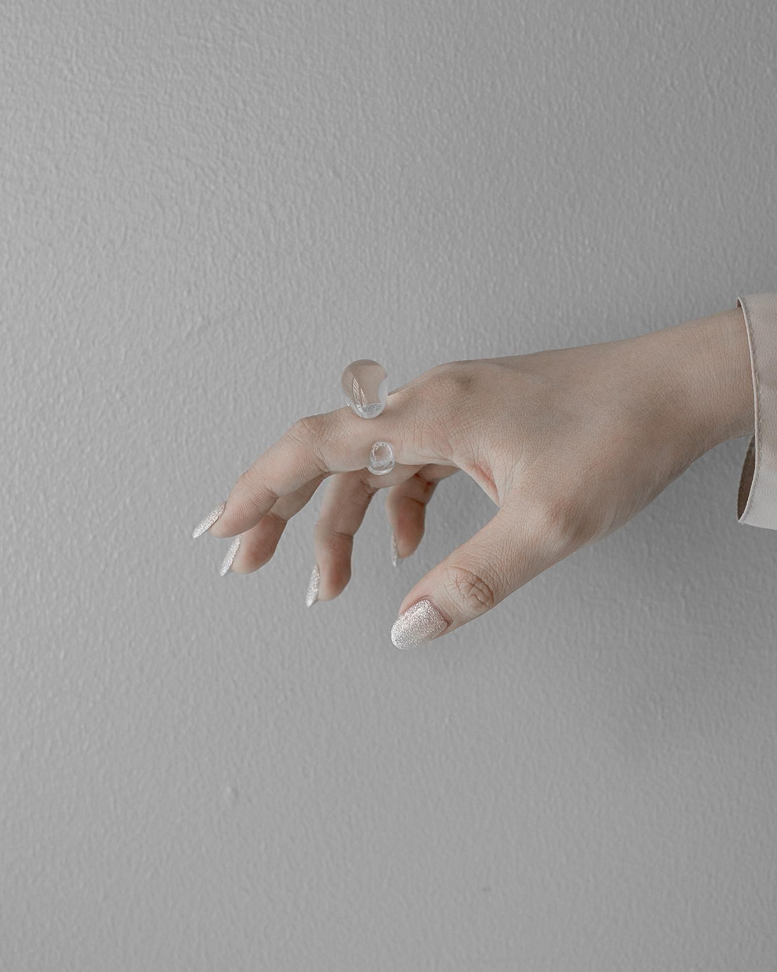 shisui/シスイ ガラスリング moment glass ring wrap/clear