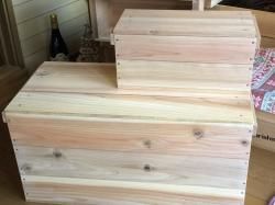 プチりんご箱 CDサイズ(旧 杉BOX小) - 木箱・魚箱・りんご箱