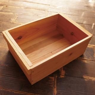 座れる収納蓋付き木箱（りんご箱幅半分）2個セット | 木製収納