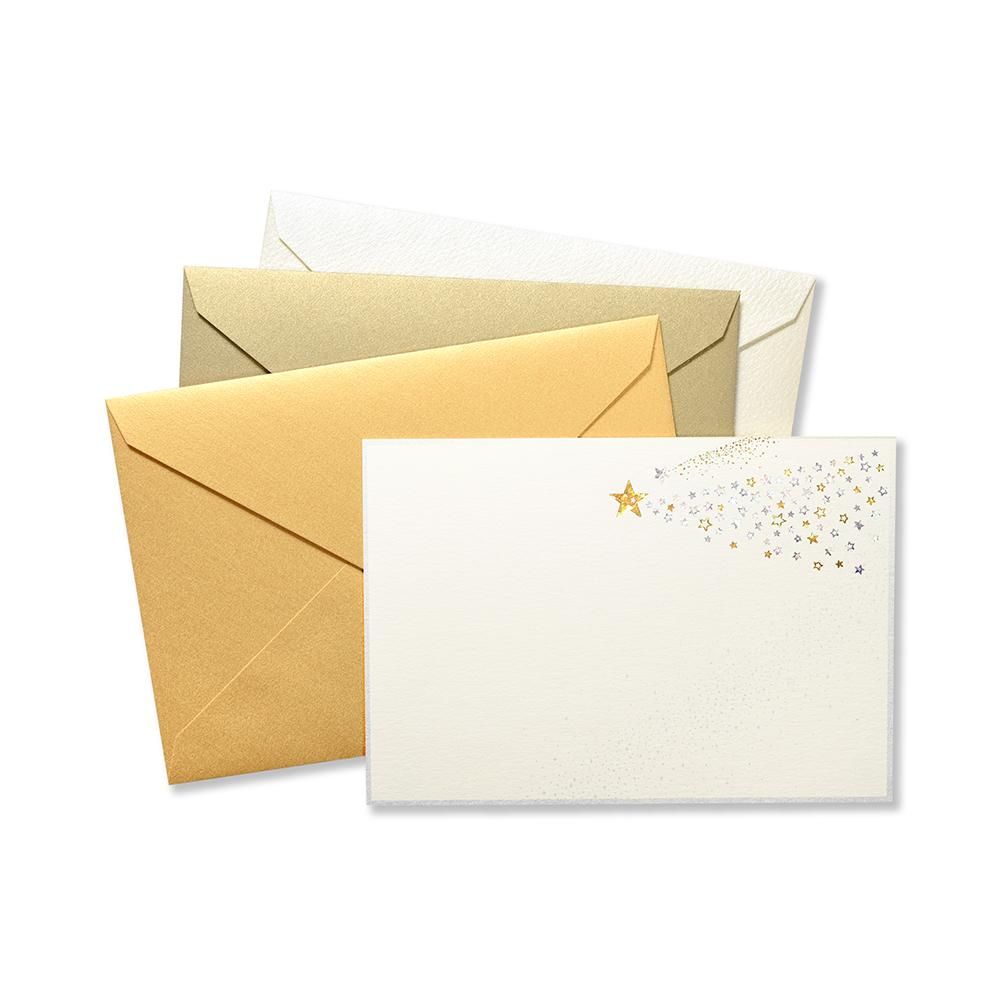 ショートメッセージカードセット 流れ星・金