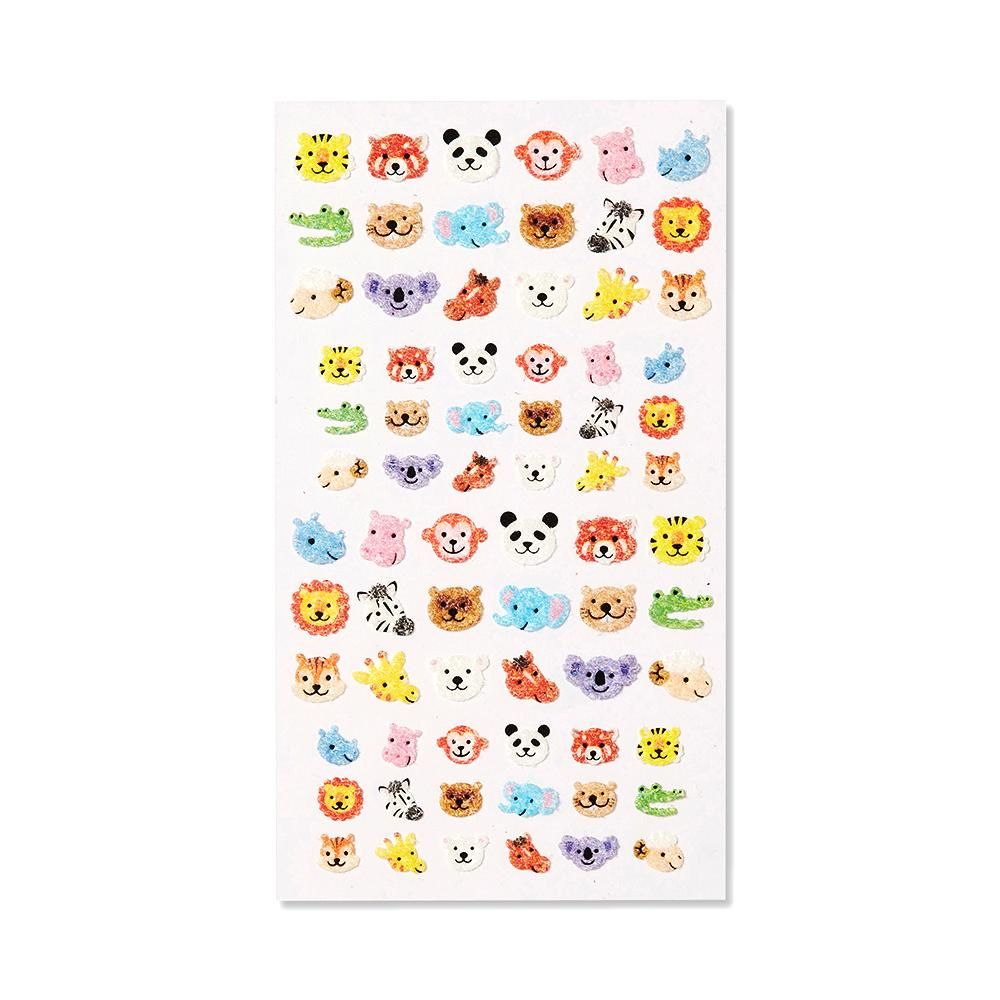 シール ふわふわ どうぶつのかお レター カード専門店 G C Press Online Shop