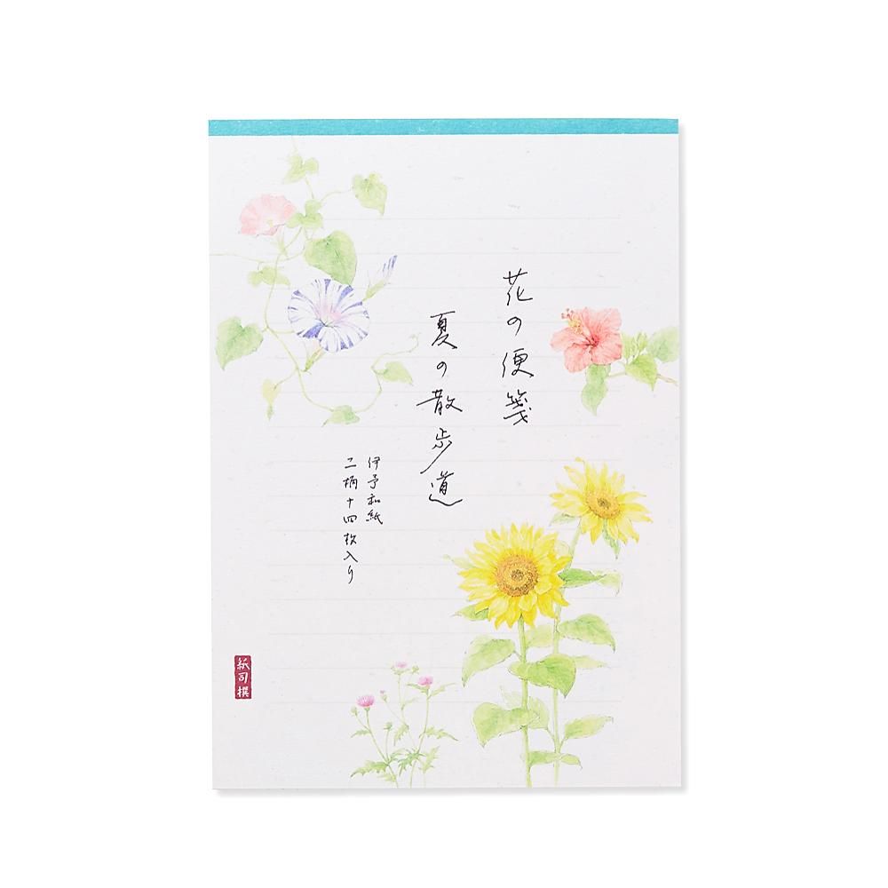 紙司撰 便箋 花の便箋 a5 夏の散歩道 ヨコ罫 レター カード専門店 G C Press Online Shop 紙司撰 便箋 花の便箋 a5 夏の散歩道 ヨコ罫 レター カード専門店 G C Press Online Shop