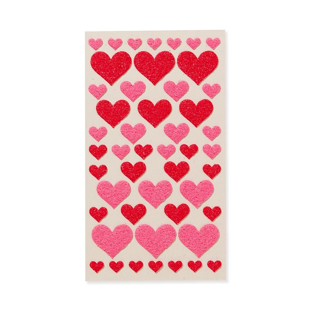 シール ふわふわ ハート ピンク ウォーム レター カード専門店 G C Press Online Shop