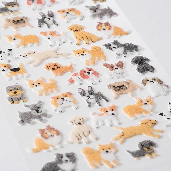 シール ふわふわ いぬ レター カード専門店 G C Press Online Shop