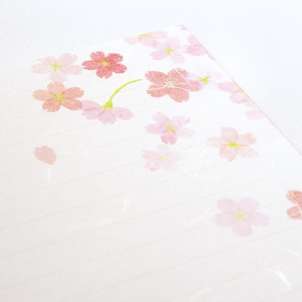 紙司撰 便箋 a5 桜絵双紙 ヨコ罫 レター カード専門店 G C Press Online Shop 紙司撰 便箋 a5 桜絵双紙 ヨコ罫 レター カード専門店 G C Press Online Shop