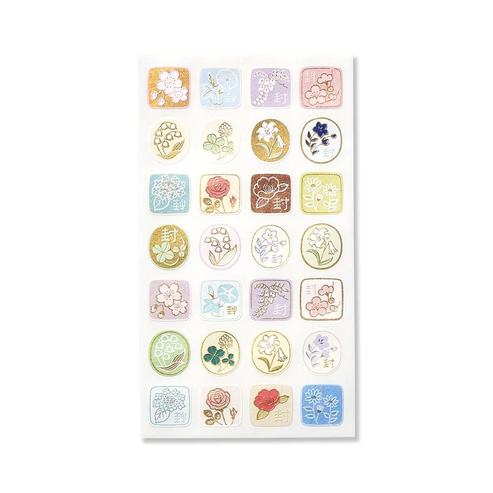 シール 封 テンコク 花 レター カード専門店 G C Press Online Shop