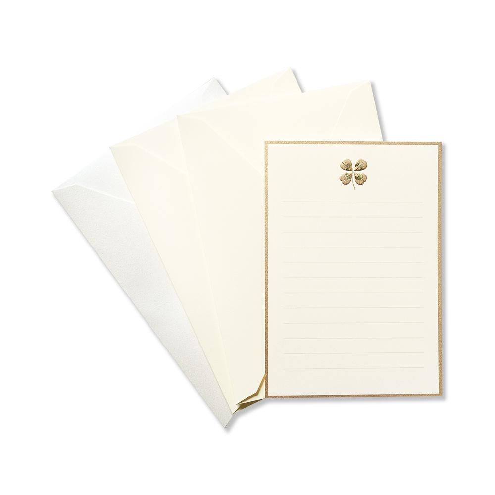 メッセージレターセット 四葉のクローバー レター カード専門店 G C Press Online Shop