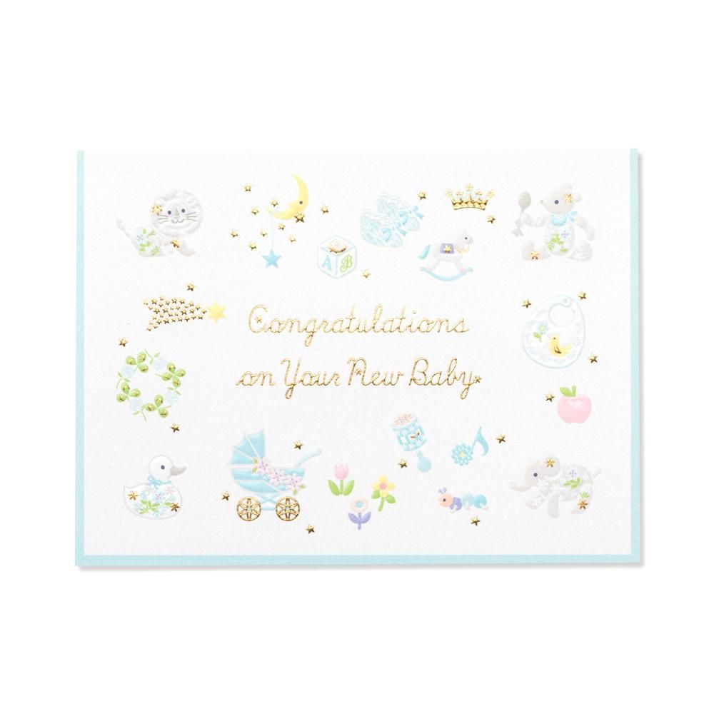 カード プレジール ペールブルー Baby レター カード専門店 G C Press Online Shop