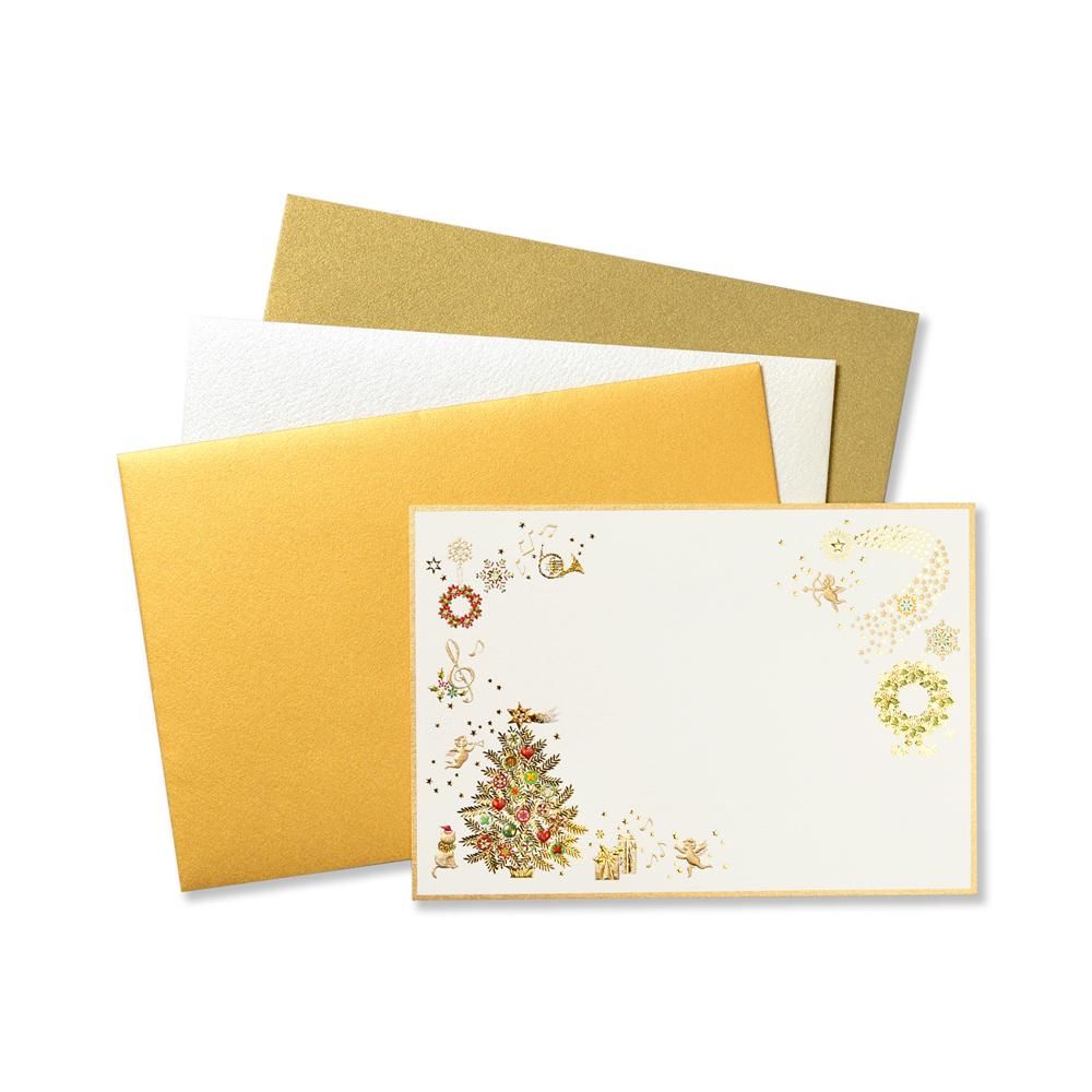 ショートメッセージカードセット ツリーと流れ星 レター カード専門店 G C Press Online Shop