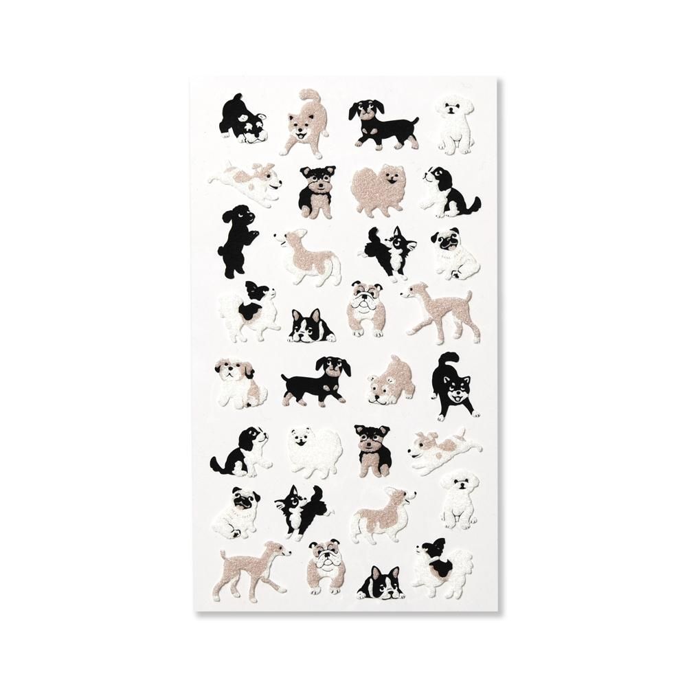 シール ふわふわ 犬と遊ぶ レター カード専門店 G C Press Online Shop