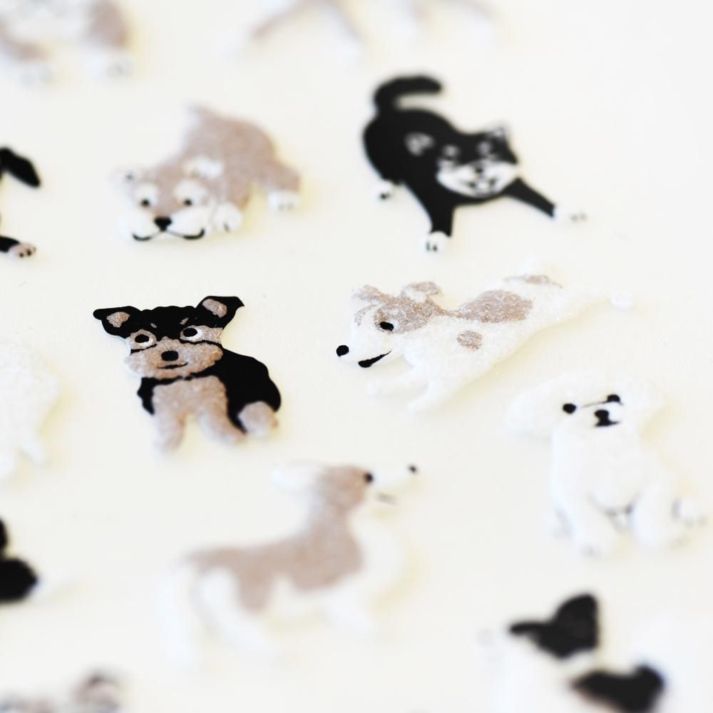 シール ふわふわ 犬と遊ぶ レター カード専門店 G C Press Online Shop