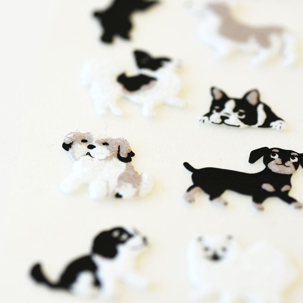 シール ふわふわ 犬と遊ぶ レター カード専門店 G C Press Online Shop