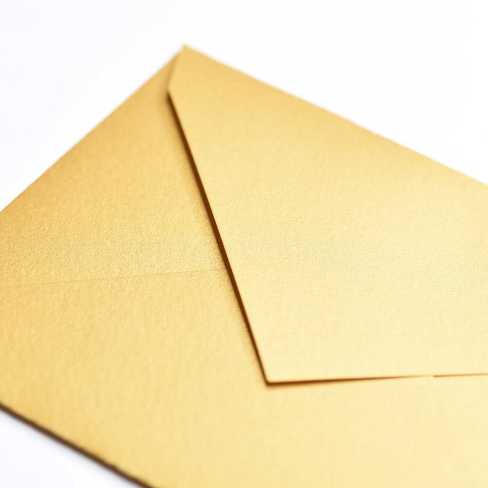 ふみ揃え封筒 光沢 ゴールド - レター・カード専門店 - G.C.PRESS