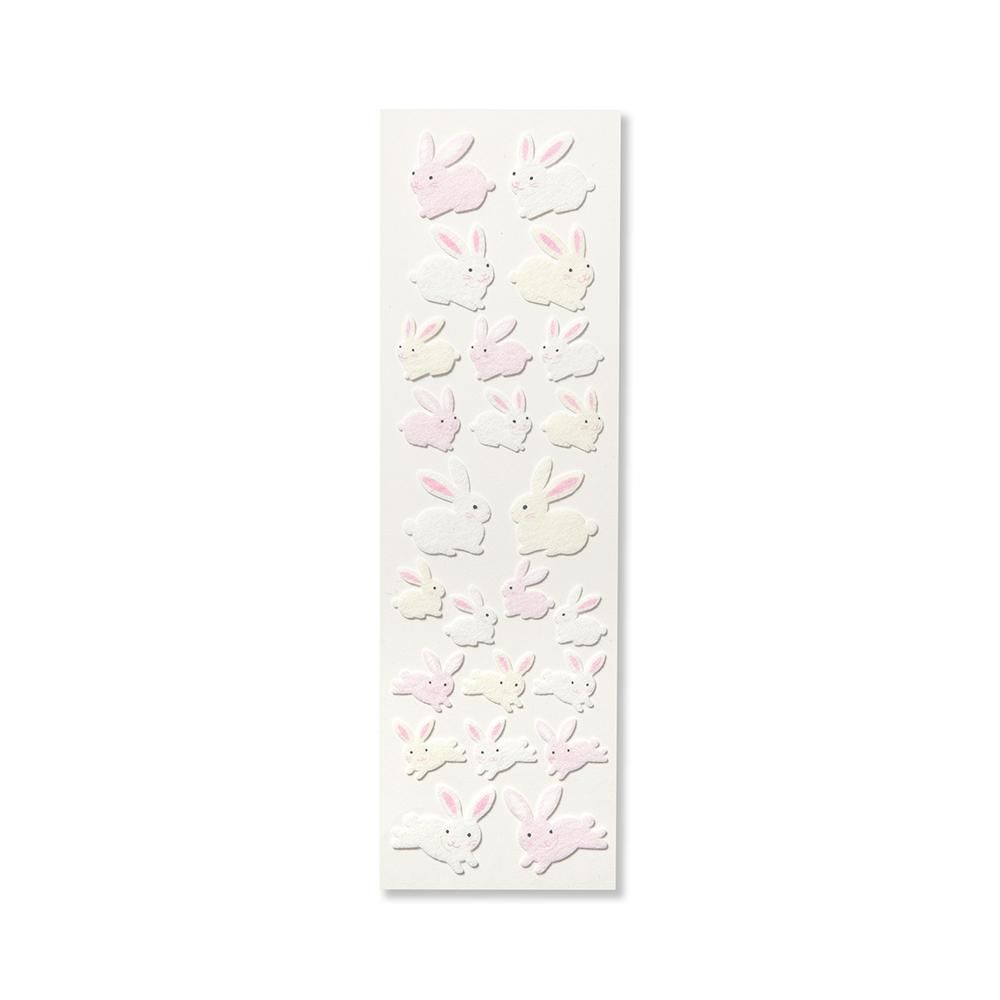 シール 起毛 うさぎ - レター・カード専門店 - G.C.PRESS ONLINE