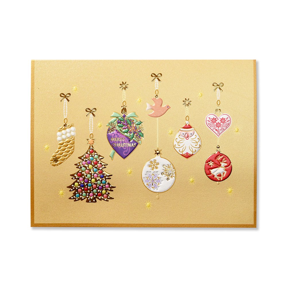 クリスマスカード　クリスマス　オーナメント　金 - レター・カード専門店 - G.C.PRESS ONLINE SHOP