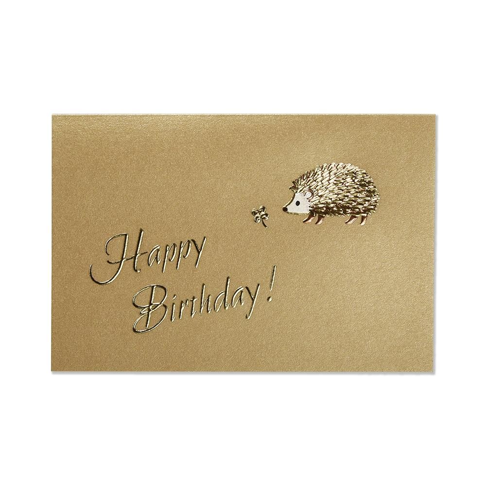 ミニカード BIRTH ハリネズミとクローバー - レター・カード専門店