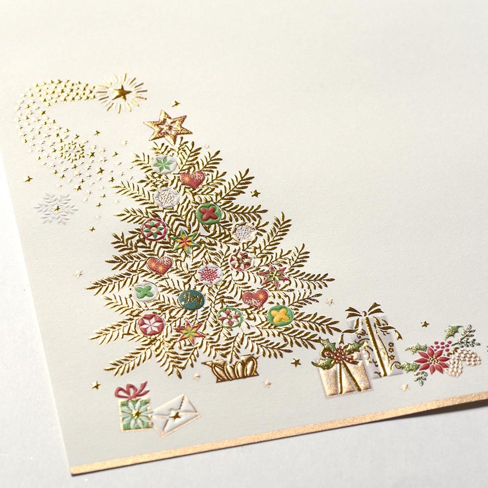 便箋 メリークリスマス 金 - レター・カード専門店 - G.C.PRESS