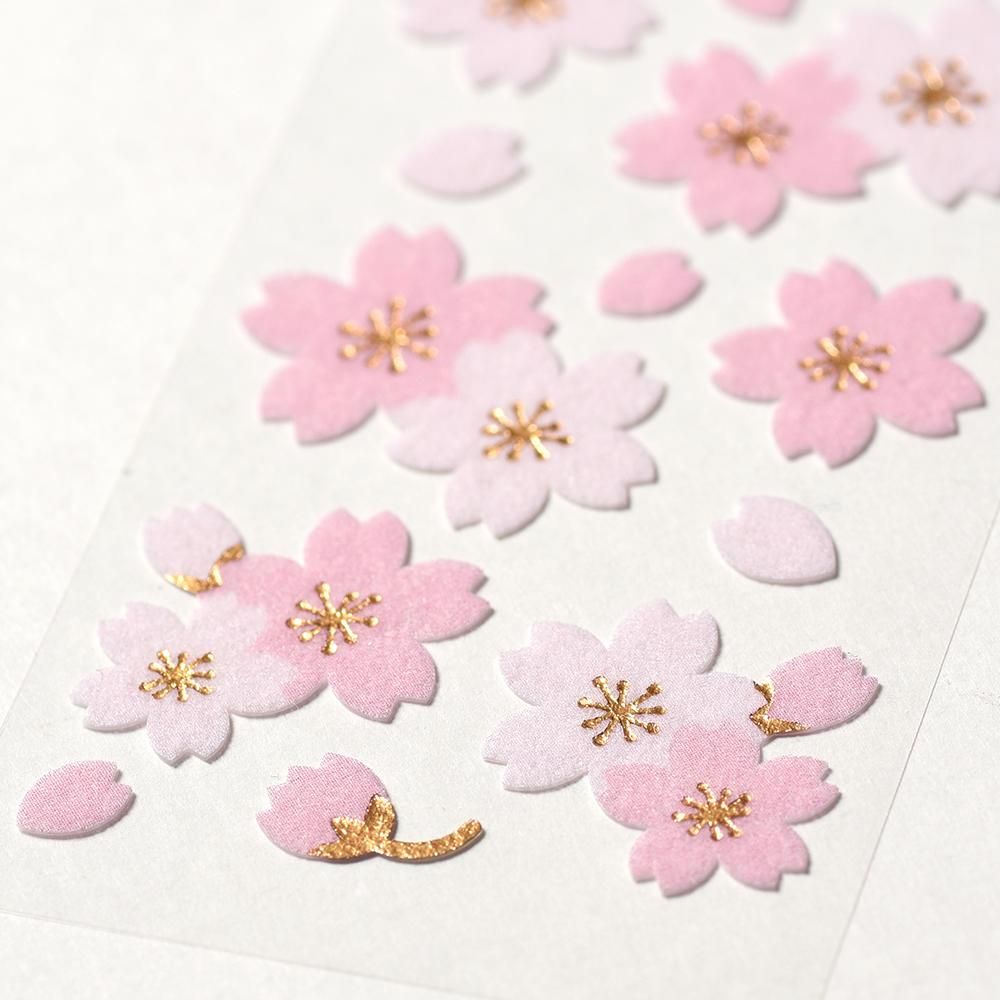 シール 起毛 桜々 - レター・カード専門店 - G.C.PRESS ONLINE SHOP