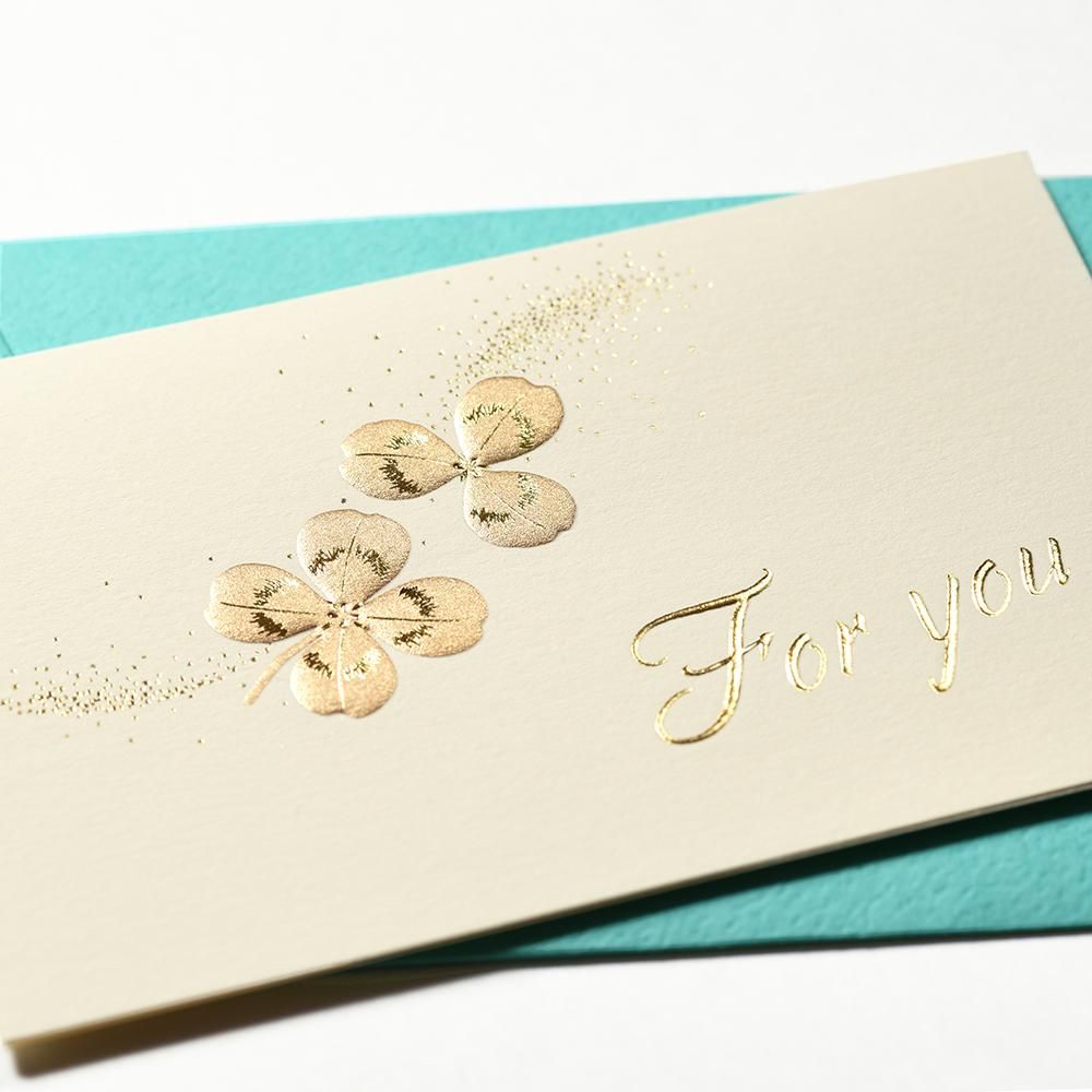 myporuporuページです！ ミニカード FOR YOU 四葉のクローバー - レター・カード専門店 - G.C.