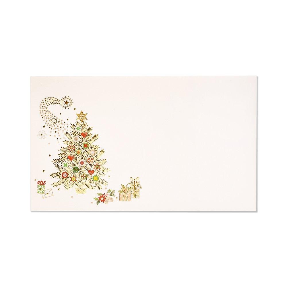 便箋/封筒セット メリークリスマス 金 - レター・カード専門店