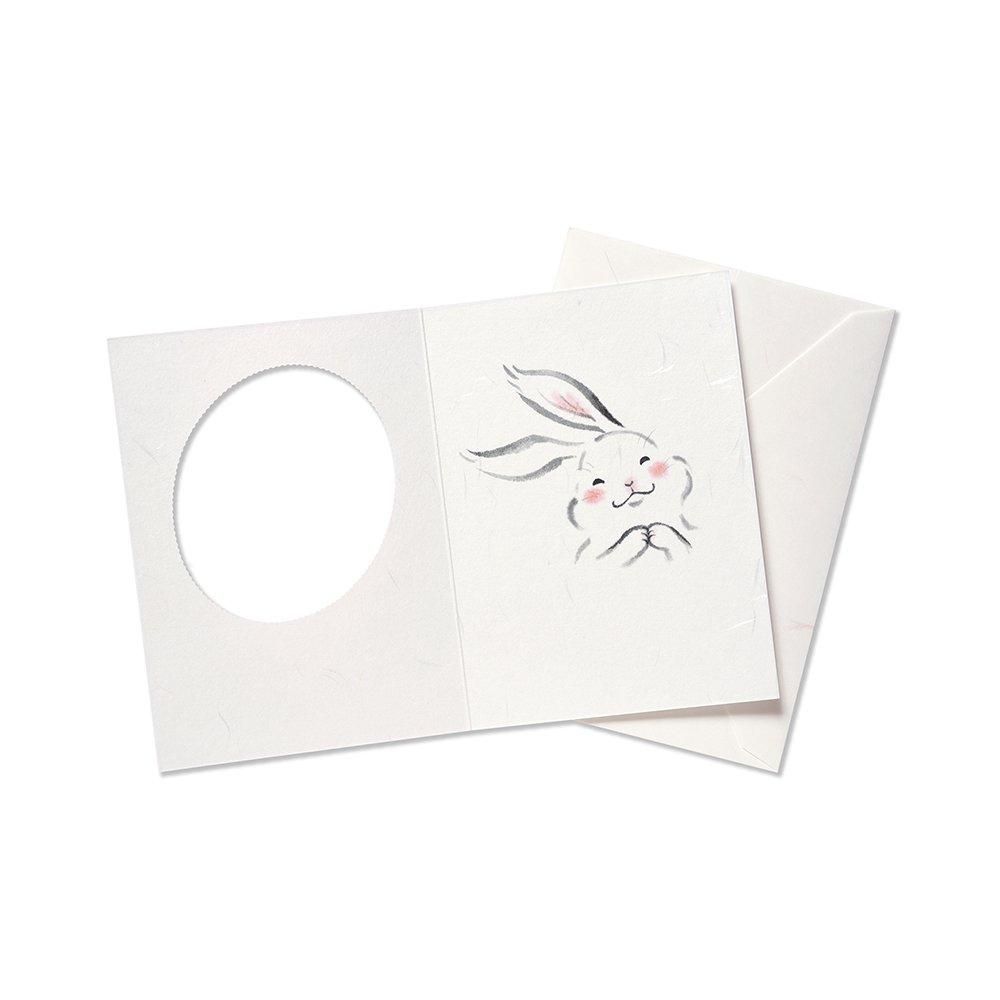 カード 和風多目的 墨絵 うさぎ - レター・カード専門店 - G.C.
