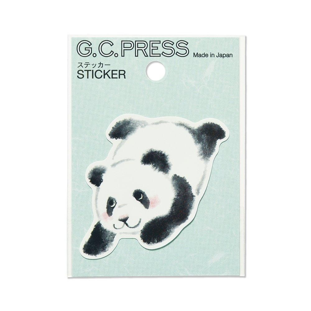 パンダシール 耐水耐光仕様ステッカー 墨絵 ぱんだ - レター・カード専門店 - G.C.