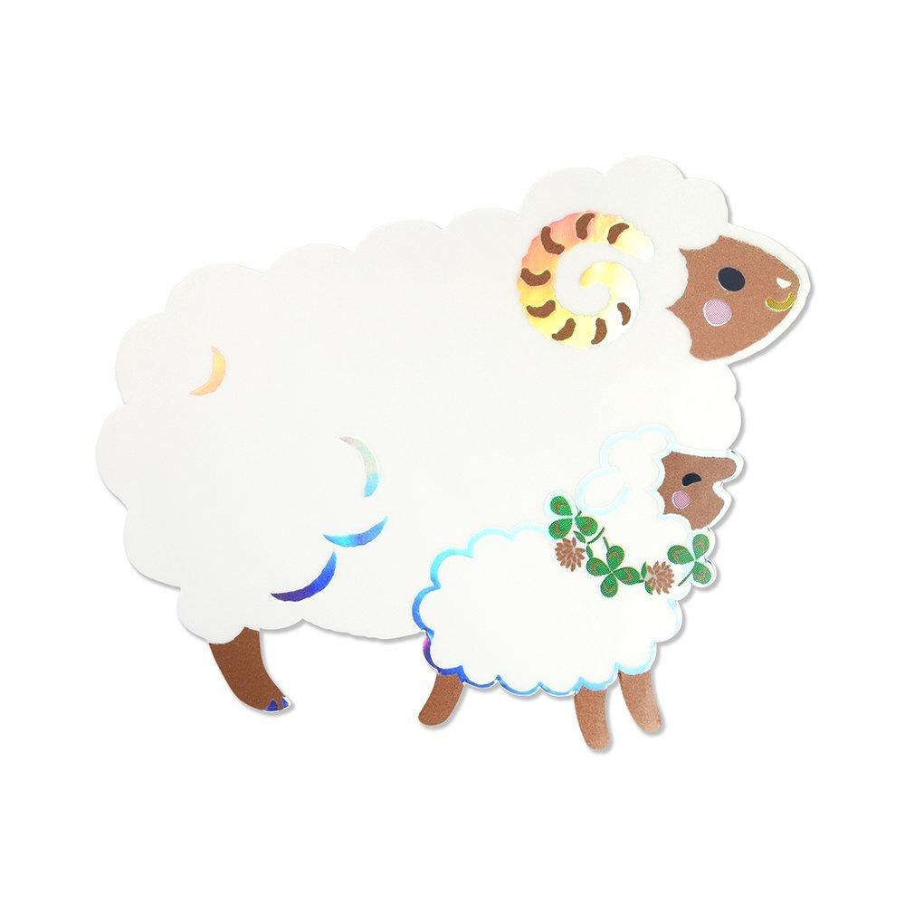 ｌ59　美品　新品保管品　羊 2匹 耐水耐光仕様ステッカー ヒツジ親子 - レター・カード専門店 - G.C.