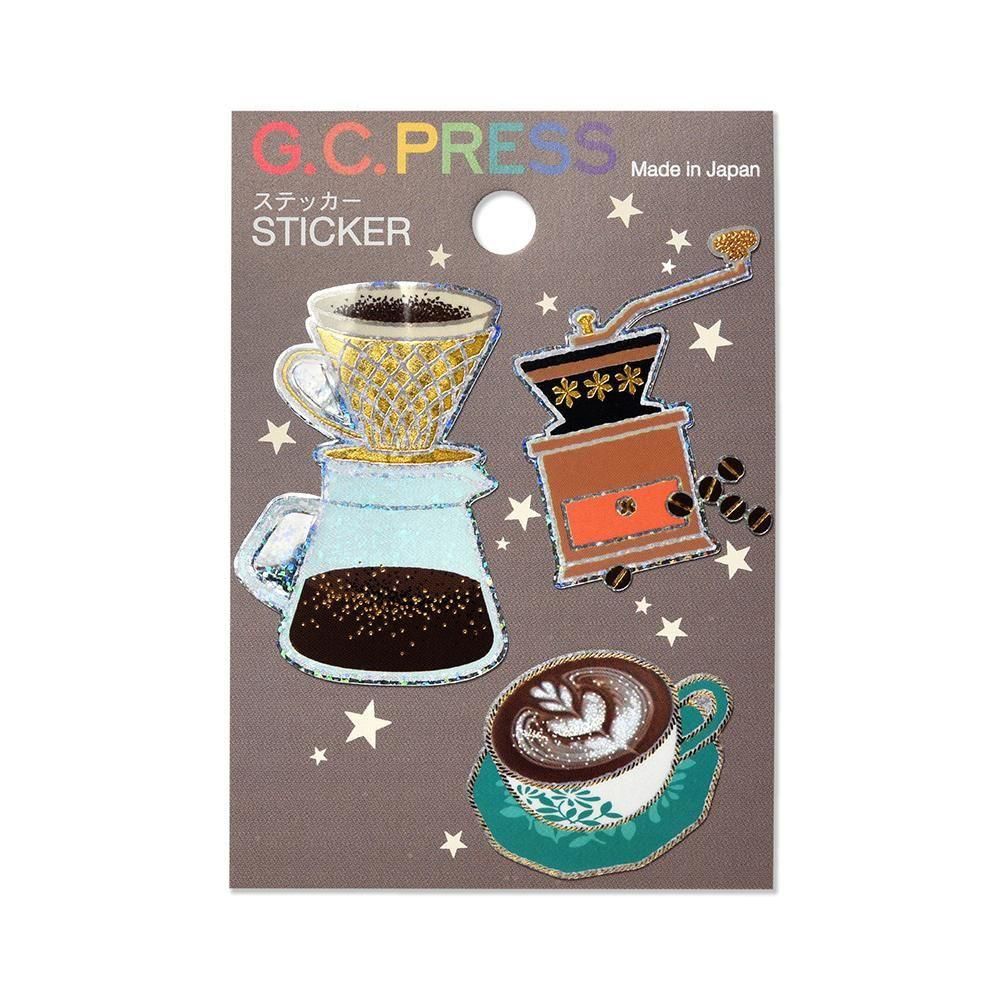 耐水耐光仕様ステッカー コーヒータイム LIKE IT! - レター・カード