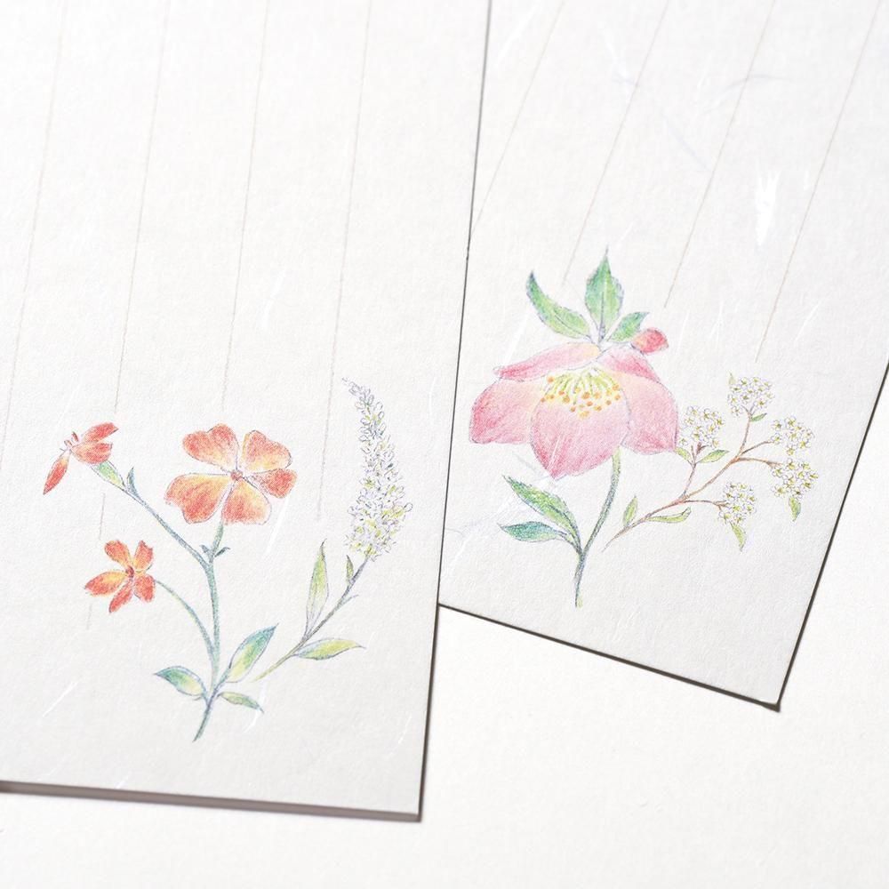 はがき箋 紙司撰 野の花 - レター・カード専門店 - G.C.PRESS
