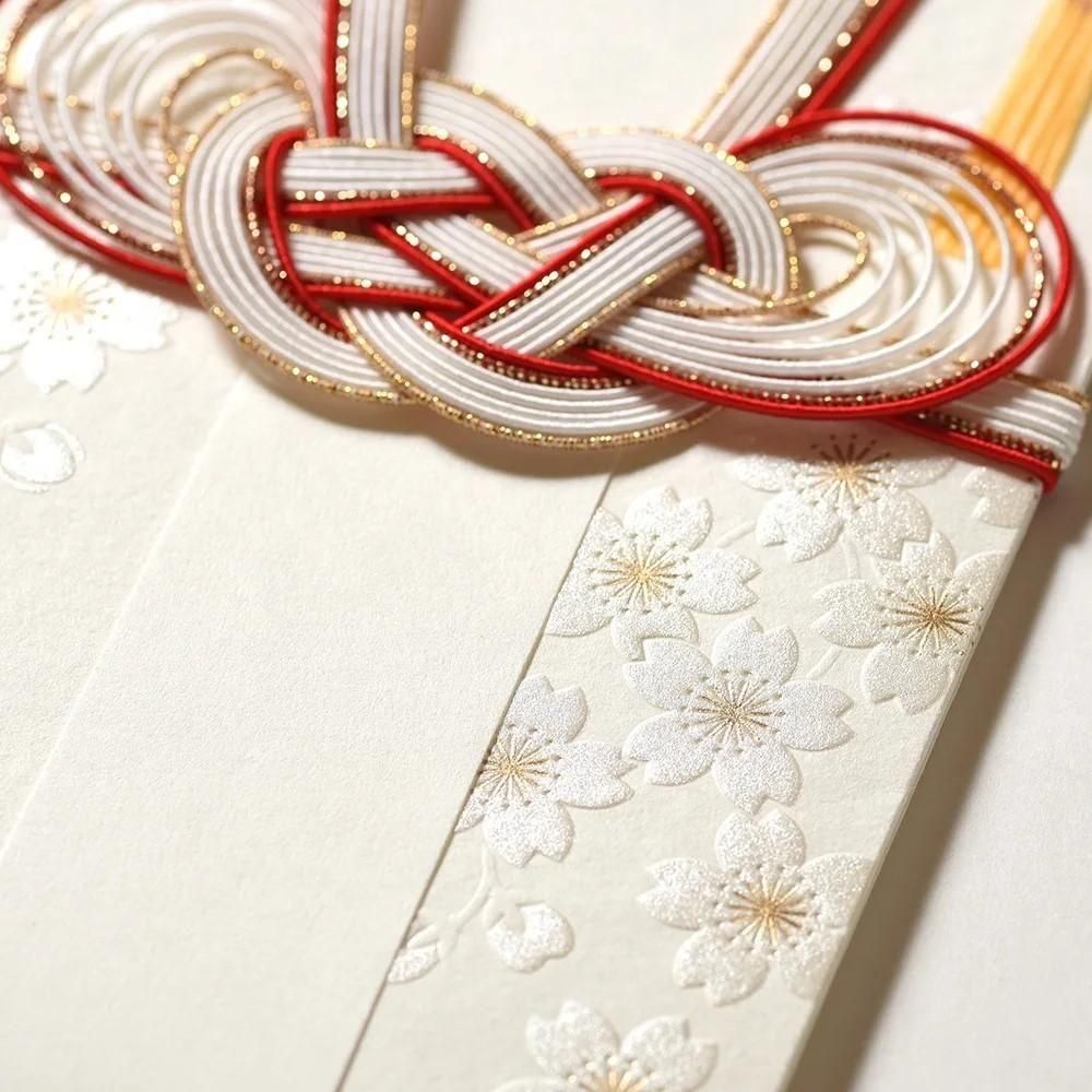 祝儀袋 寿 浮出しサクラ シルク 中 - レター・カード専門店 - G.C.