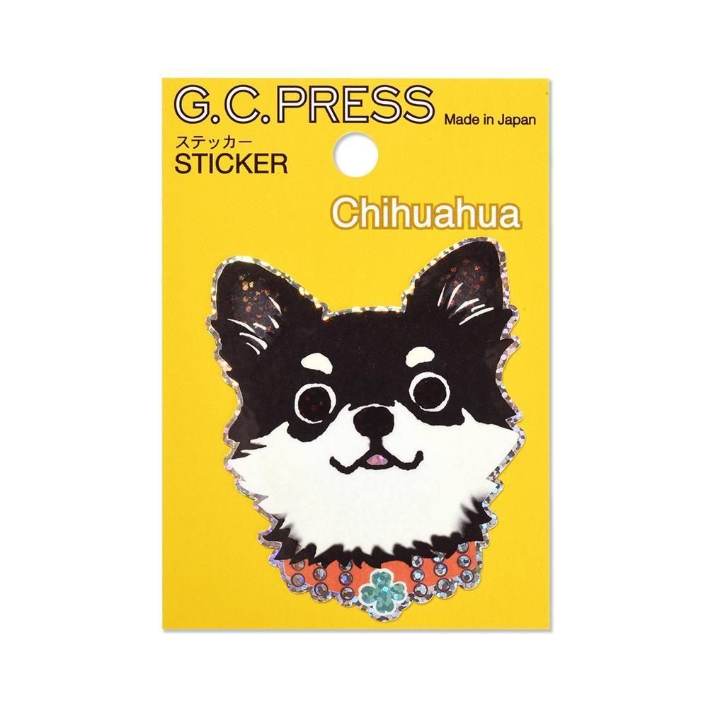 チワワーずです ステッカー 犬顔 チワワ - レター・カード専門店 - G.C.PRESS ONLINE SHOP