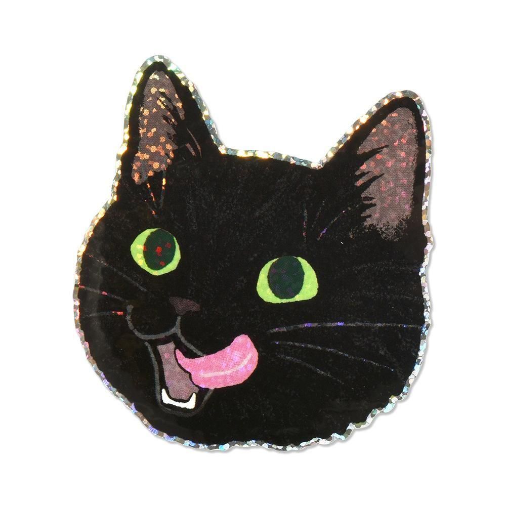 ステッカー 猫顔 黒ネコ - レター・カード専門店 - G.C.PRESS ONLINE SHOP