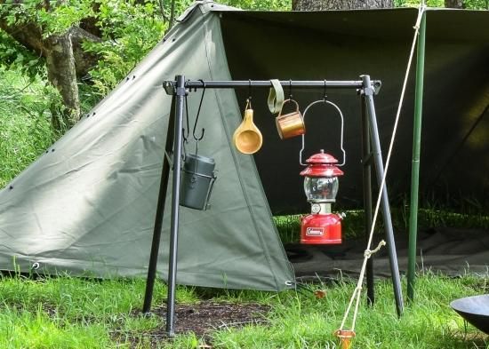 米軍litter Support キャンプ用ハンギングスタンド 中古 ウッドランド 米軍litter Support キャンプ用ハンギングスタンド 中古 ウッドランド