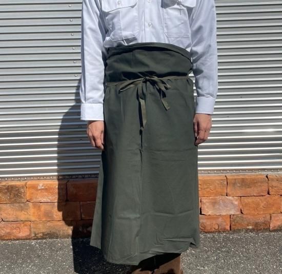ルーマニアリネンエプロン デッドストック未使用品 デッドストック ルーマニア軍 リネンエプロン白 ミリタリー