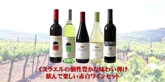 イスラエルの個性豊かな味わい弾け飲んで楽しい赤白ワイン5本セット