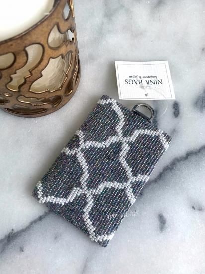 モロッカン柄 IDパスケース (Grey） - NINA BAGS