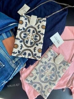 ✨新品未使用✨Ninabags オーシャン柄携帯ケースショルダー スマートフォンショルダー - NINA BAGS