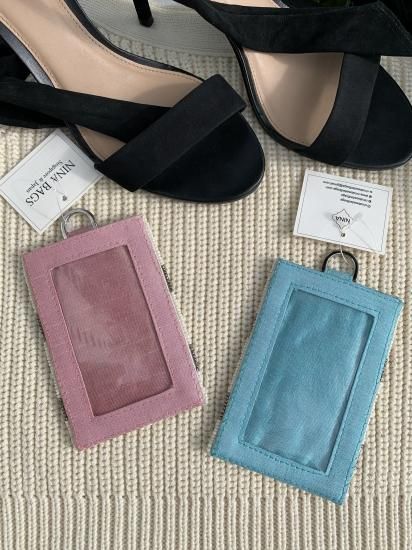 ハニカム/蜂柄 IDパスケース (pink/Blue） - NINA BAGS