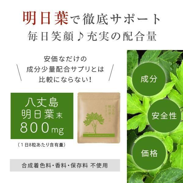 明日葉 青汁 100% サプリ 八丈島産 30g（約300粒） 送料無料