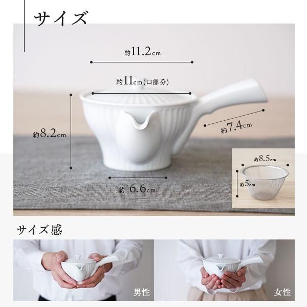 波佐見焼 白眉しのぎ G 小 茶こし付き急須 陶器 - nichie