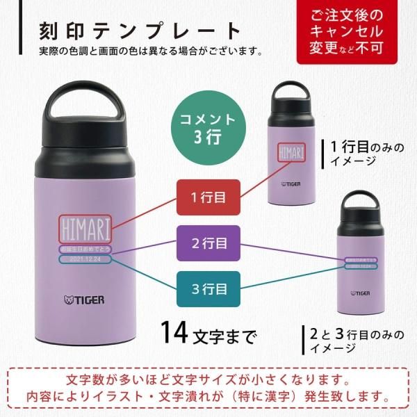 刻印B】 タイガー魔法瓶 水筒 真空断熱ボトル MCZ-S040 400ml - nichie