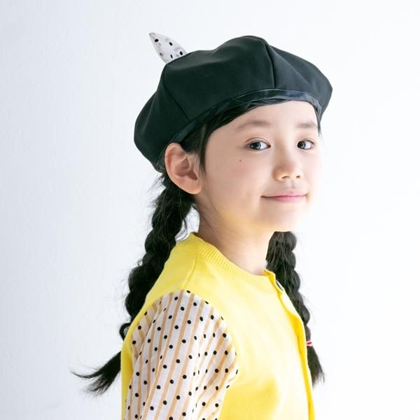 ドットねこ耳ベレー帽 / nino（ニノ）/ ブラック - 【公式】 子供服