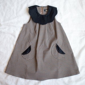 サークル衿チェックジャンパースカート / nino（ニノ）/ ブラウン