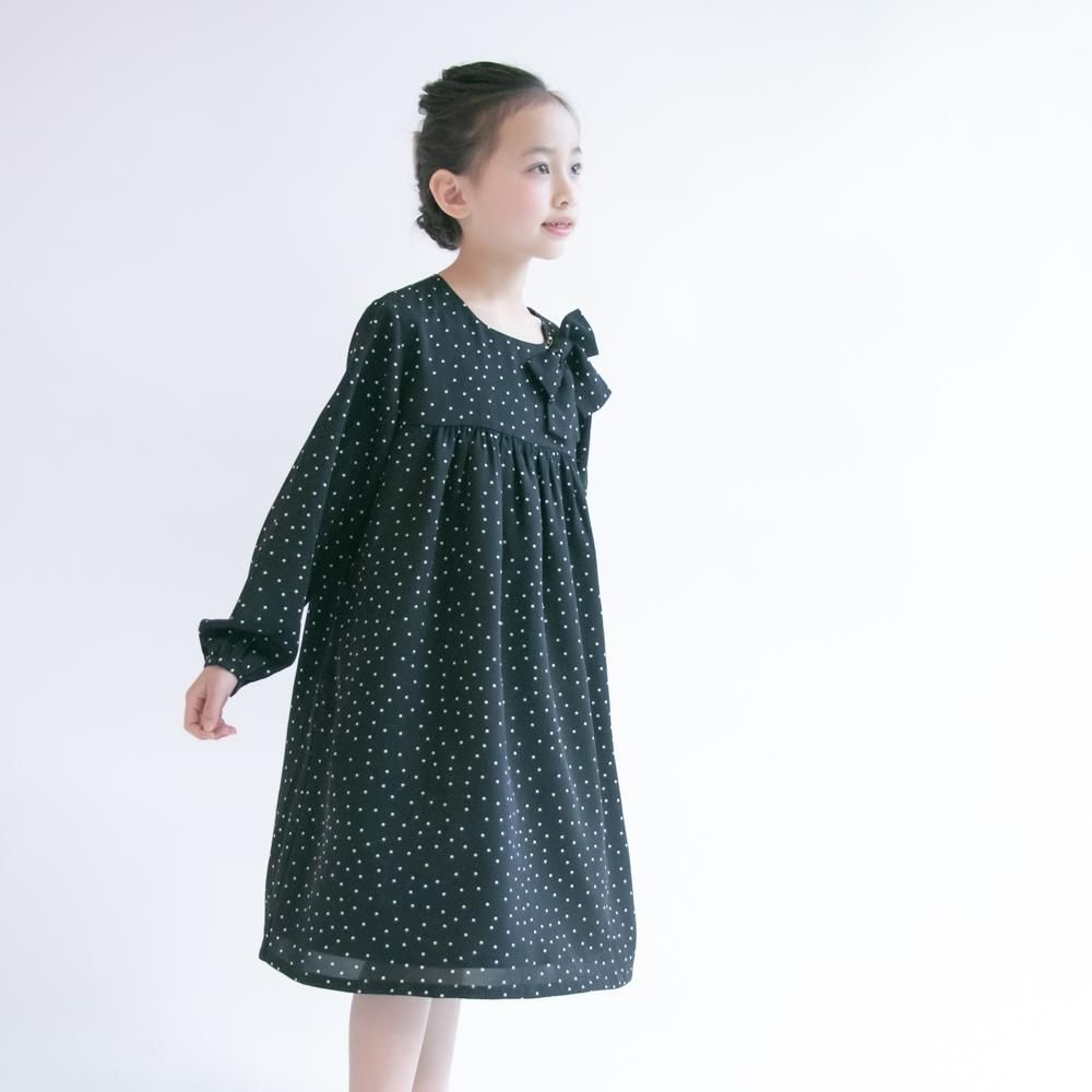 シフォンドットワンピース / maarook(マルーク) / クロ系 シフォンドットワンピース / maarook(マルーク) / クロ系