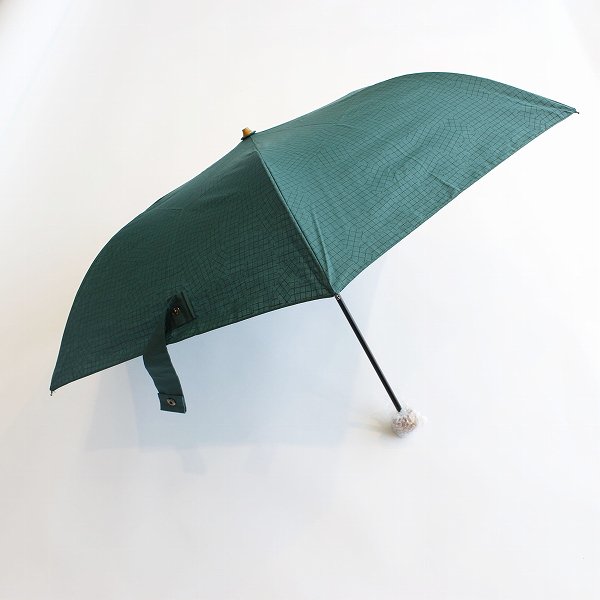 晴雨兼用折りたたみ傘ミドルミニ50cm　チェック柄 / 392 plusm（サンキューニ プリュスエム）/ グリーン