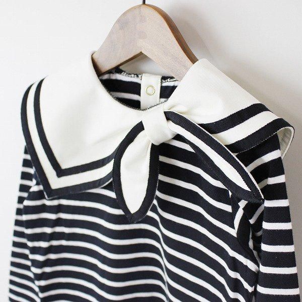 2配ボーダーセーラーTシャツ / maarook（マルーク） / クロ系